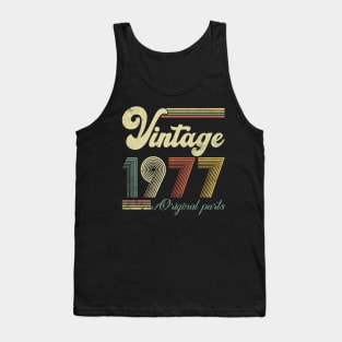 Vintage 1977 47th Birthday Gift Men Women 47 Years Old Tank Top